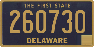 DE license plate 260730