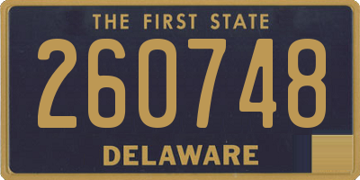 DE license plate 260748