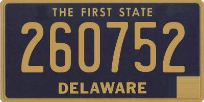DE license plate 260752