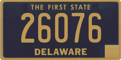 DE license plate 26076