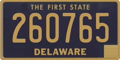 DE license plate 260765