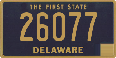 DE license plate 26077