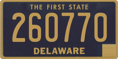 DE license plate 260770