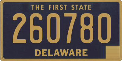 DE license plate 260780