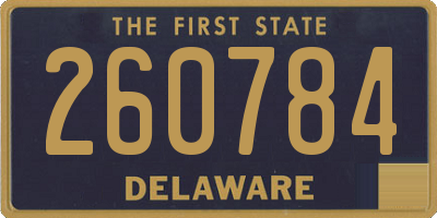 DE license plate 260784