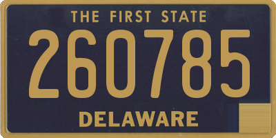 DE license plate 260785