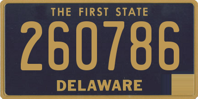 DE license plate 260786