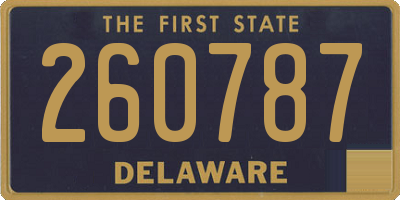 DE license plate 260787