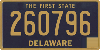 DE license plate 260796