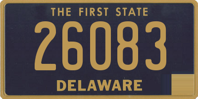 DE license plate 26083