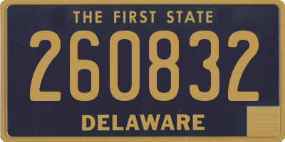 DE license plate 260832