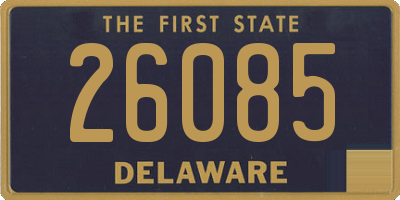 DE license plate 26085