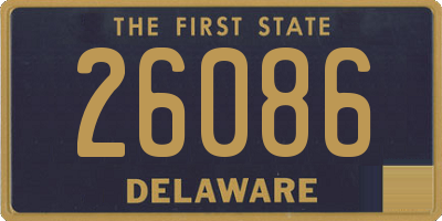 DE license plate 26086