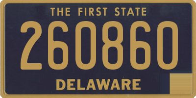 DE license plate 260860
