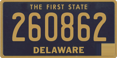 DE license plate 260862