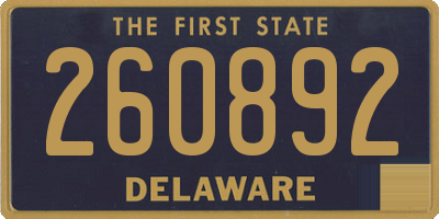 DE license plate 260892
