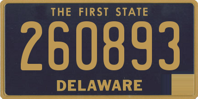 DE license plate 260893