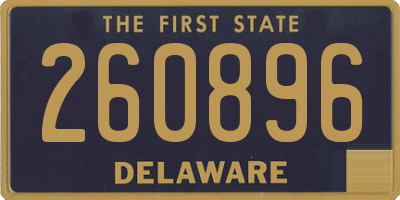 DE license plate 260896