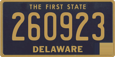 DE license plate 260923