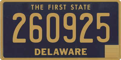DE license plate 260925