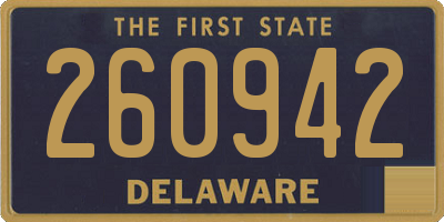 DE license plate 260942