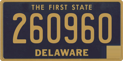 DE license plate 260960
