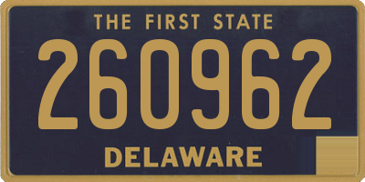 DE license plate 260962