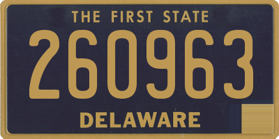 DE license plate 260963