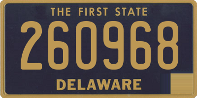 DE license plate 260968