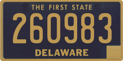 DE license plate 260983
