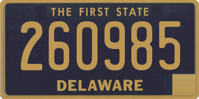 DE license plate 260985