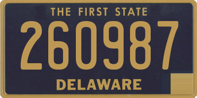 DE license plate 260987