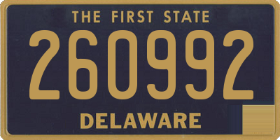 DE license plate 260992