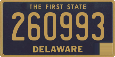 DE license plate 260993