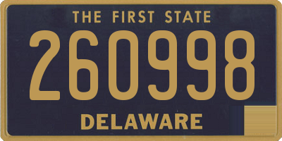 DE license plate 260998