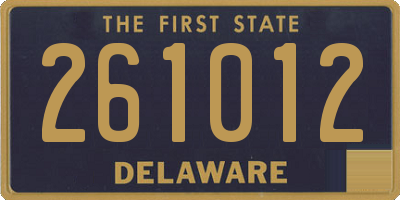 DE license plate 261012