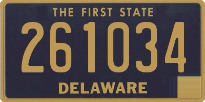 DE license plate 261034