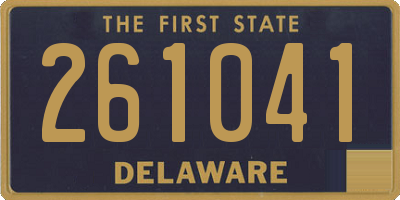 DE license plate 261041
