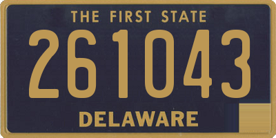DE license plate 261043