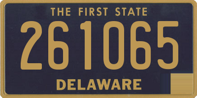 DE license plate 261065