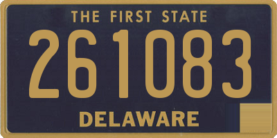 DE license plate 261083