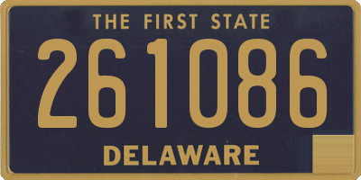 DE license plate 261086