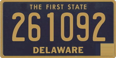 DE license plate 261092
