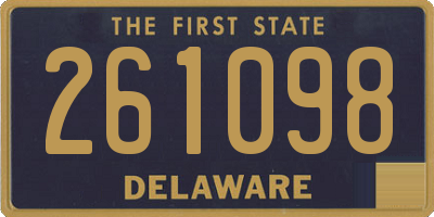 DE license plate 261098