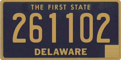 DE license plate 261102