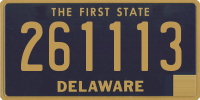 DE license plate 261113