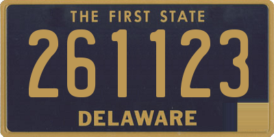 DE license plate 261123