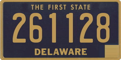 DE license plate 261128