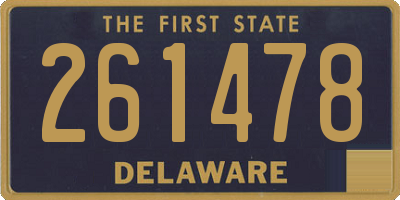 DE license plate 261478