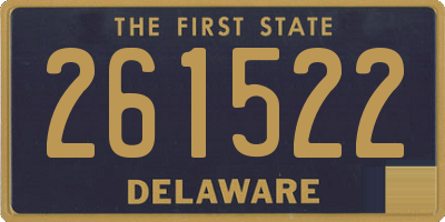 DE license plate 261522